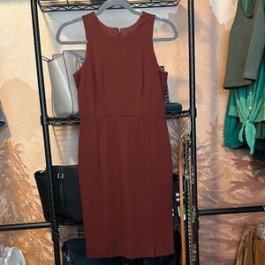 Ann Taylor PETITE Women's Sleeveless Sheath Dress in Rust - Brand: